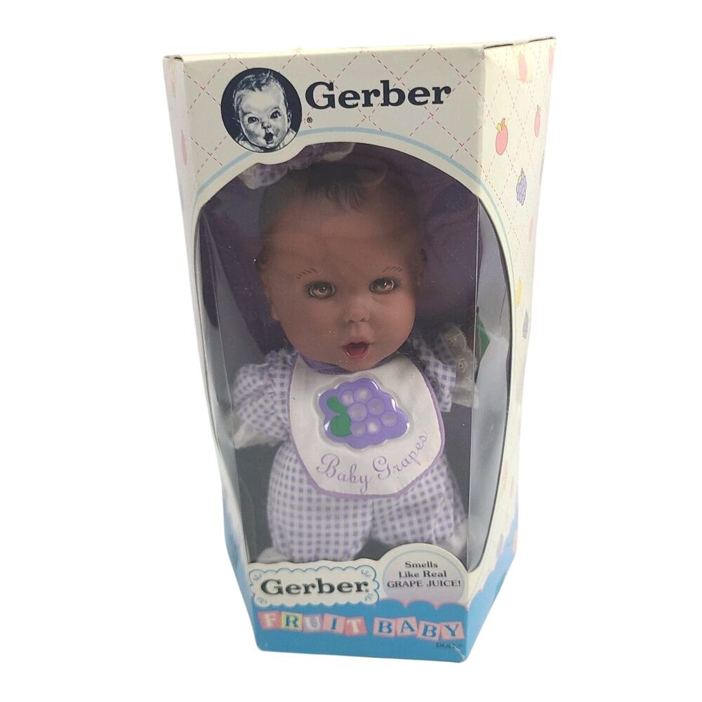 1996 ToyBiz Gerber 8" Fruit Baby Grapes NEW FACTORY SEALED